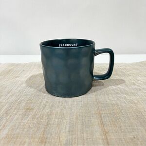 Starbucks Teal Green Iridescent Dimpled 14 Oz Ceramic Mug Year 2021